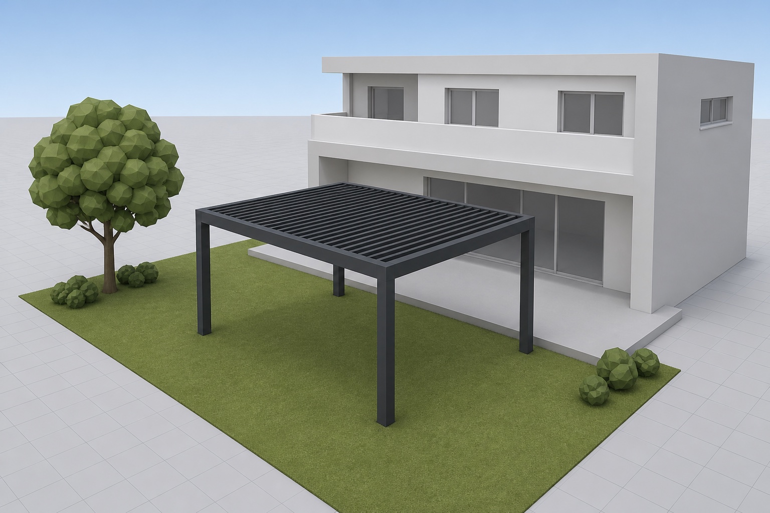 Diseñe cualquier pérgola en tiempo real. — Anthracite finish
